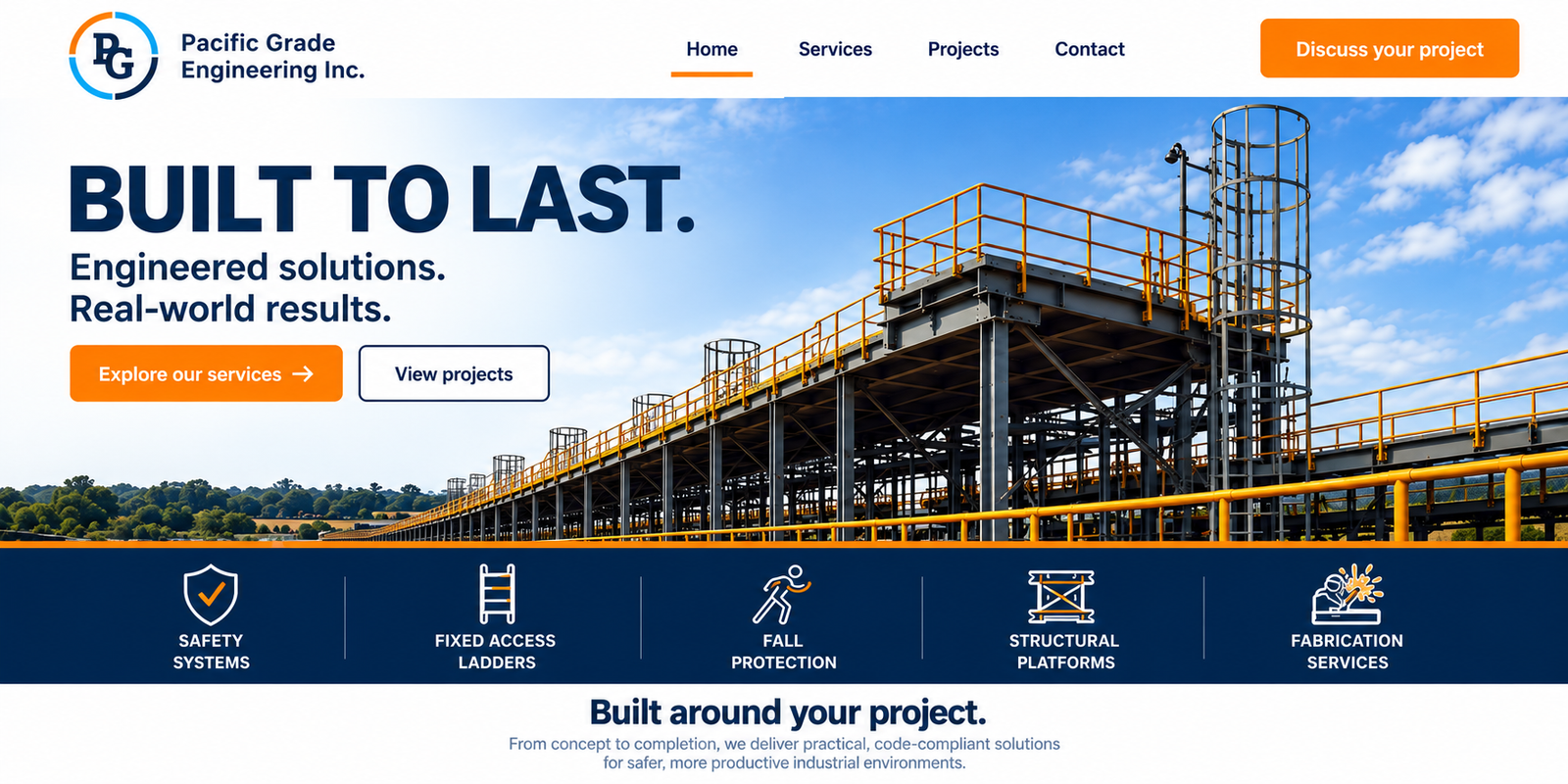 Pacific Grade Engineering website transformation concept